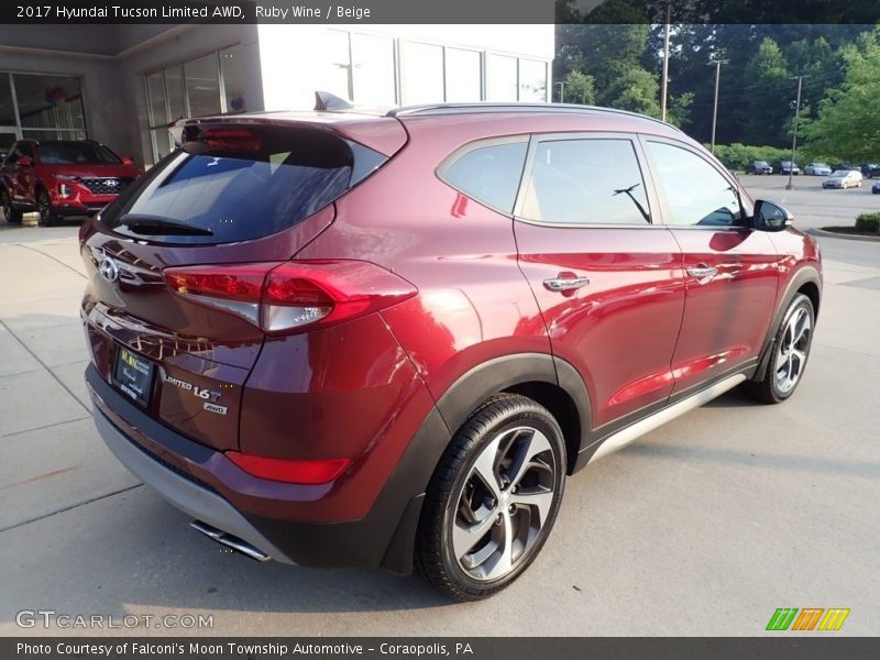 Ruby Wine / Beige 2017 Hyundai Tucson Limited AWD