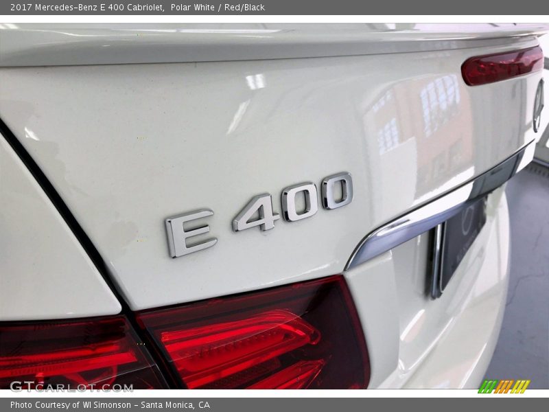 Polar White / Red/Black 2017 Mercedes-Benz E 400 Cabriolet