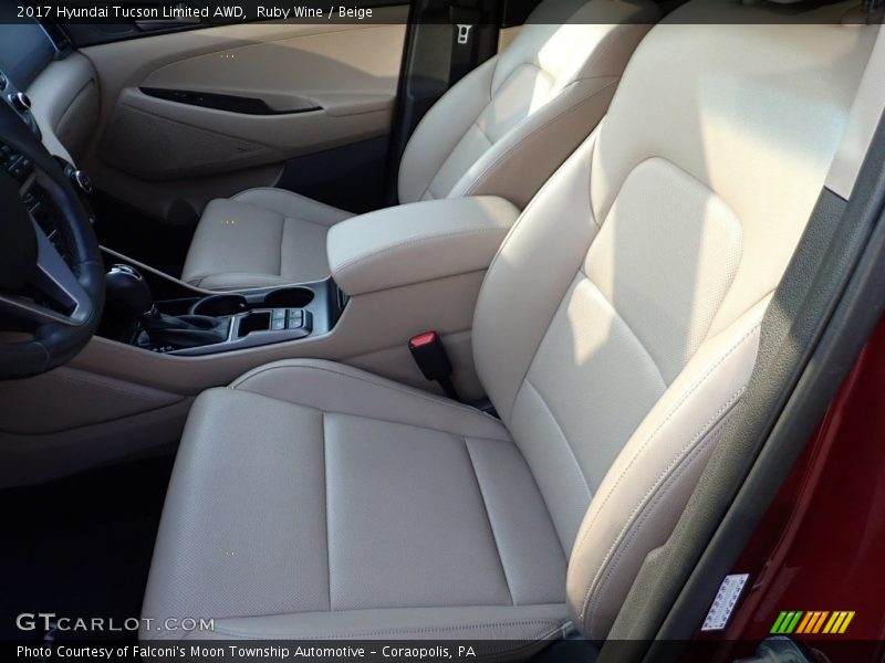 Ruby Wine / Beige 2017 Hyundai Tucson Limited AWD
