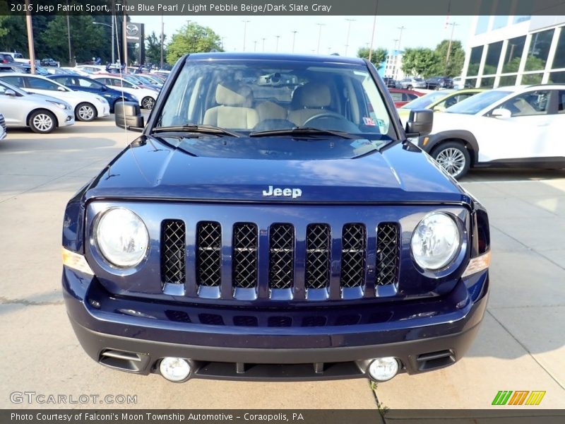 True Blue Pearl / Light Pebble Beige/Dark Slate Gray 2016 Jeep Patriot Sport