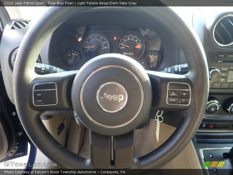 True Blue Pearl / Light Pebble Beige/Dark Slate Gray 2016 Jeep Patriot Sport