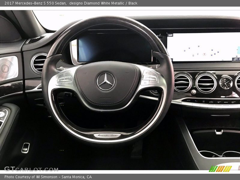 designo Diamond White Metallic / Black 2017 Mercedes-Benz S 550 Sedan