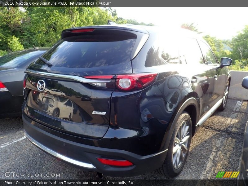 Jet Black Mica / Auburn 2016 Mazda CX-9 Signature AWD