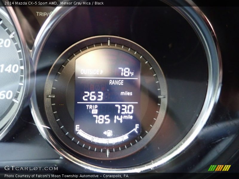 Meteor Gray Mica / Black 2014 Mazda CX-5 Sport AWD