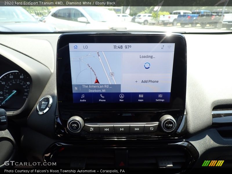 Diamond White / Ebony Black 2020 Ford EcoSport Titanium 4WD