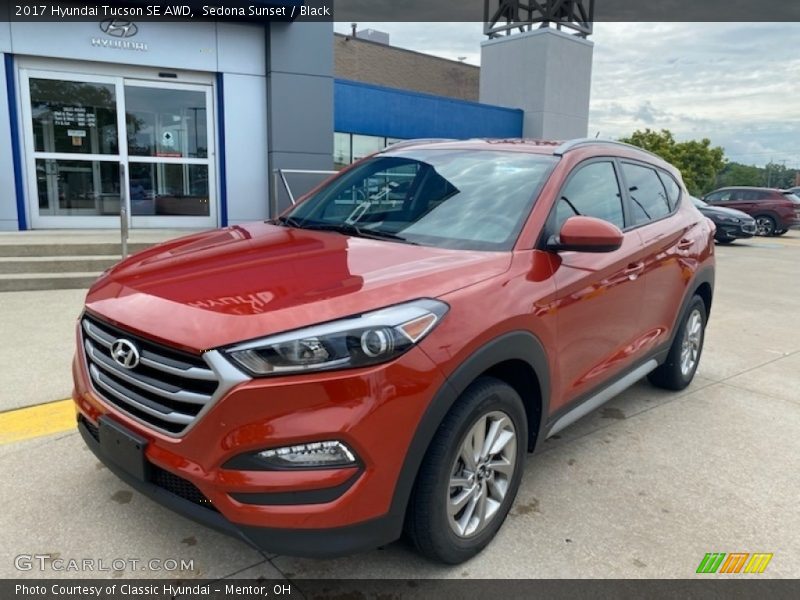 Sedona Sunset / Black 2017 Hyundai Tucson SE AWD