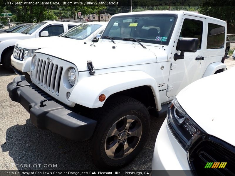 Bright White / Black/Dark Saddle 2017 Jeep Wrangler Sahara 4x4