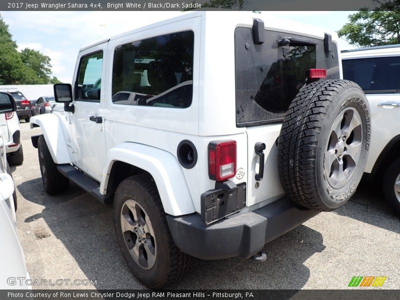Bright White / Black/Dark Saddle 2017 Jeep Wrangler Sahara 4x4