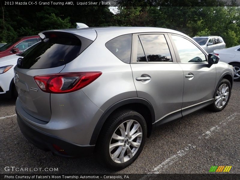 Liquid Silver / Black 2013 Mazda CX-5 Grand Touring AWD