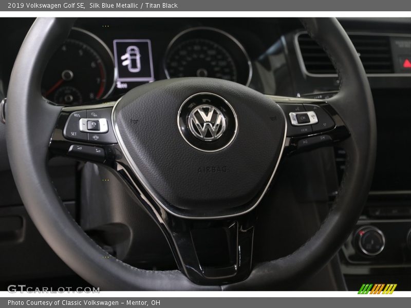 Silk Blue Metallic / Titan Black 2019 Volkswagen Golf SE