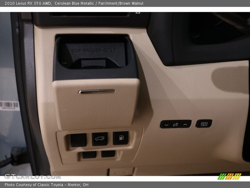 Cerulean Blue Metallic / Parchment/Brown Walnut 2010 Lexus RX 350 AWD