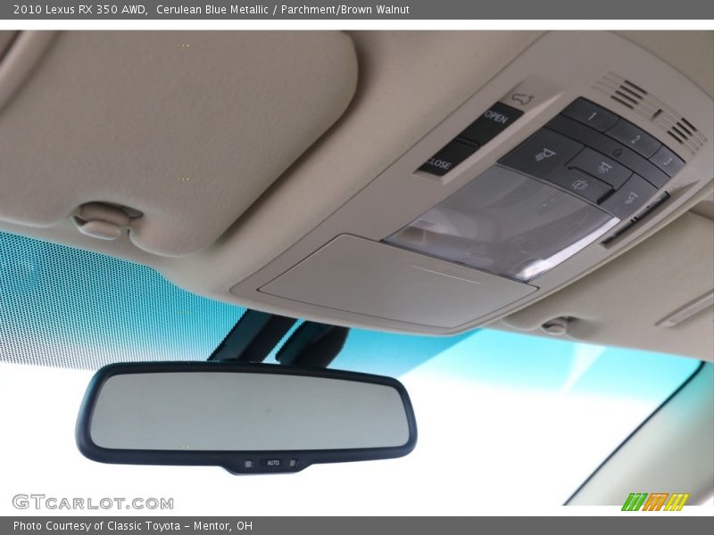 Cerulean Blue Metallic / Parchment/Brown Walnut 2010 Lexus RX 350 AWD