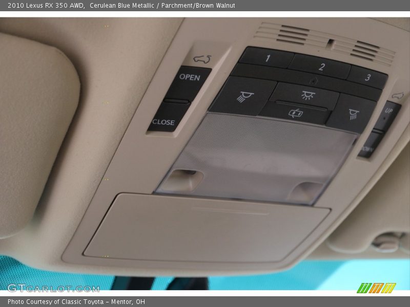 Cerulean Blue Metallic / Parchment/Brown Walnut 2010 Lexus RX 350 AWD