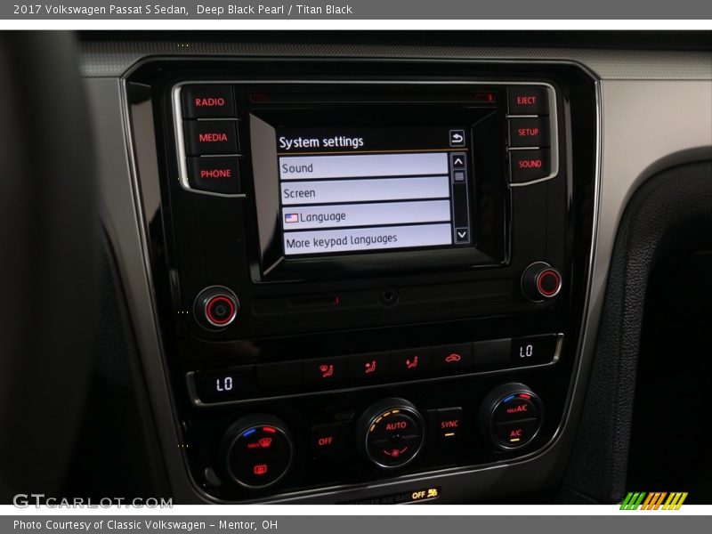 Deep Black Pearl / Titan Black 2017 Volkswagen Passat S Sedan