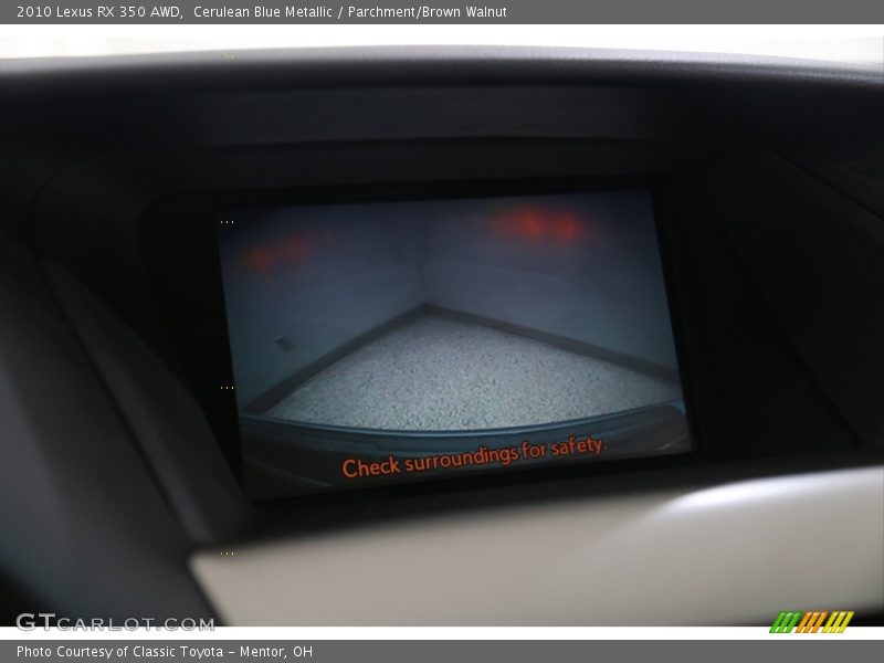 Cerulean Blue Metallic / Parchment/Brown Walnut 2010 Lexus RX 350 AWD