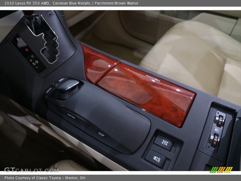 Cerulean Blue Metallic / Parchment/Brown Walnut 2010 Lexus RX 350 AWD