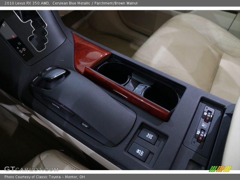 Cerulean Blue Metallic / Parchment/Brown Walnut 2010 Lexus RX 350 AWD