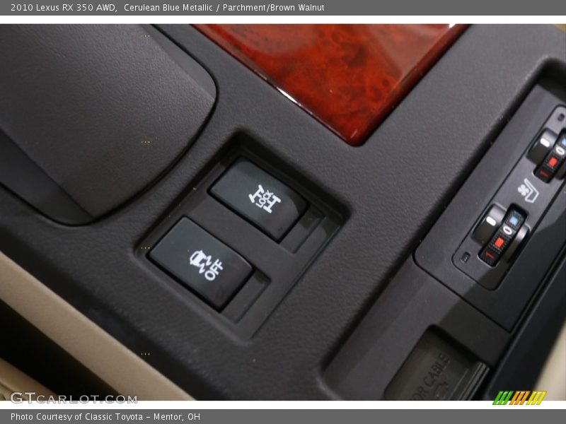 Cerulean Blue Metallic / Parchment/Brown Walnut 2010 Lexus RX 350 AWD