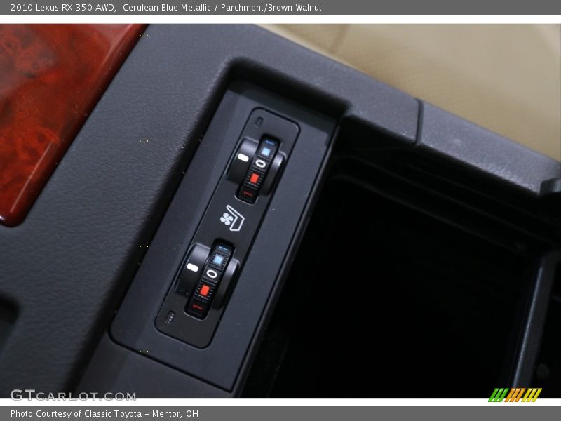 Cerulean Blue Metallic / Parchment/Brown Walnut 2010 Lexus RX 350 AWD