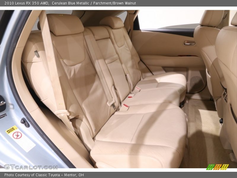 Cerulean Blue Metallic / Parchment/Brown Walnut 2010 Lexus RX 350 AWD