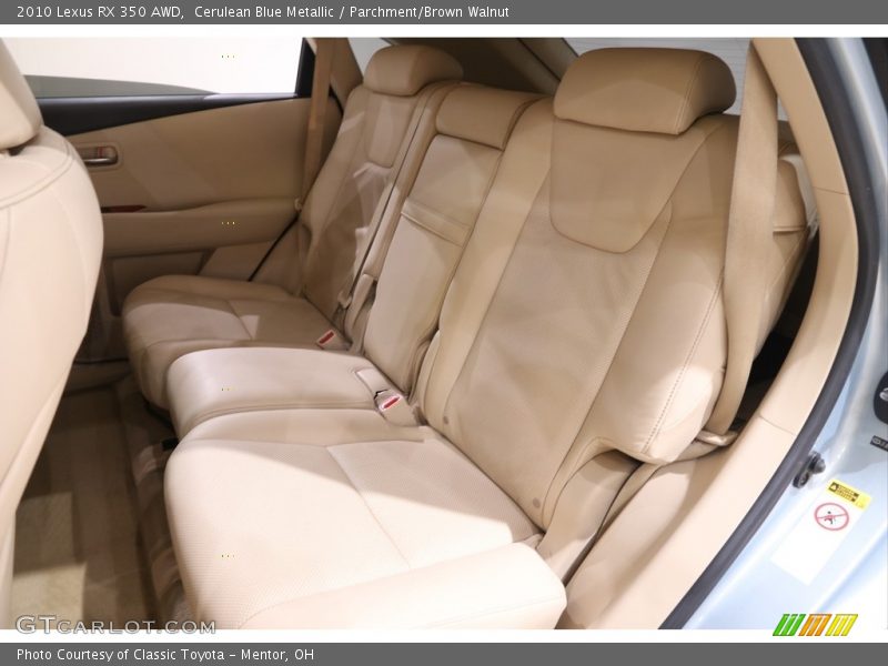 Cerulean Blue Metallic / Parchment/Brown Walnut 2010 Lexus RX 350 AWD