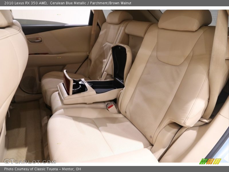 Cerulean Blue Metallic / Parchment/Brown Walnut 2010 Lexus RX 350 AWD