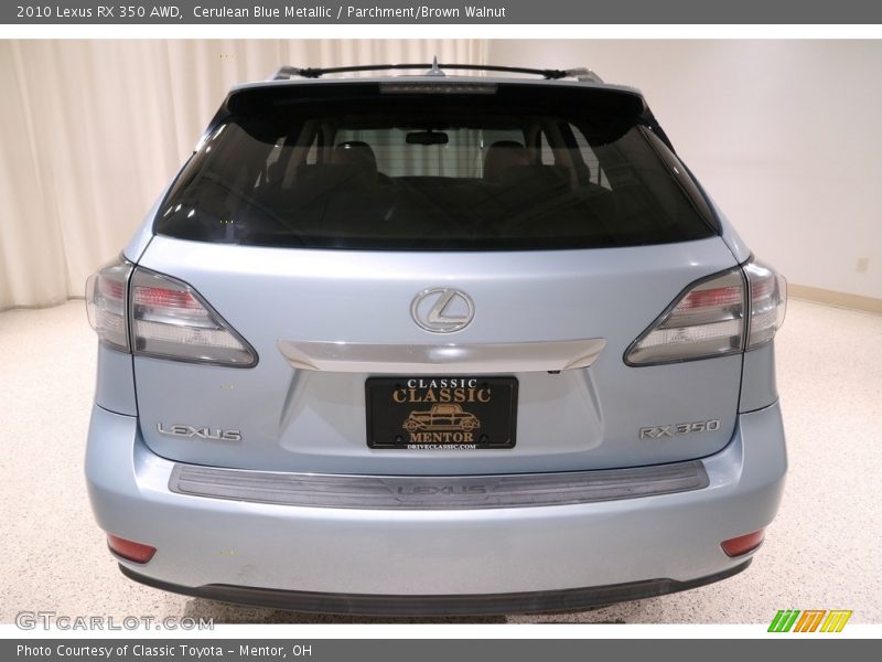 Cerulean Blue Metallic / Parchment/Brown Walnut 2010 Lexus RX 350 AWD