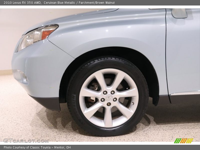 Cerulean Blue Metallic / Parchment/Brown Walnut 2010 Lexus RX 350 AWD