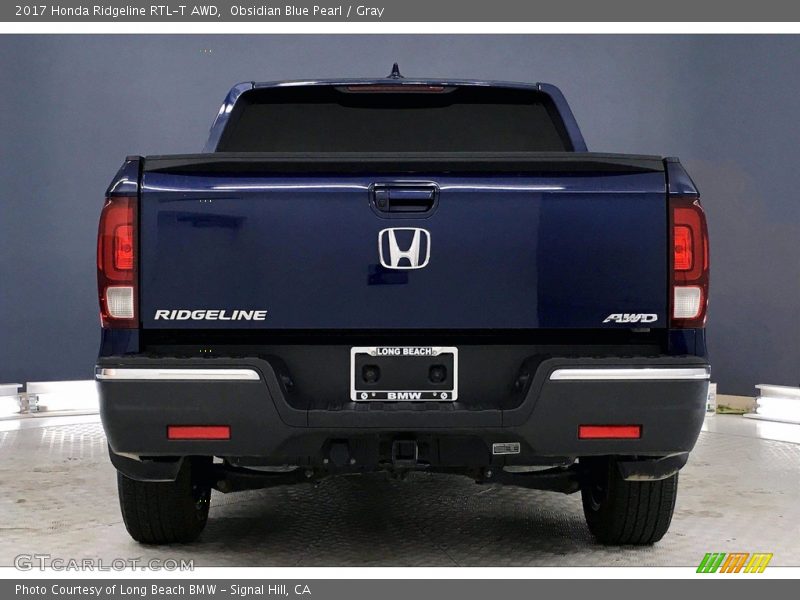 Obsidian Blue Pearl / Gray 2017 Honda Ridgeline RTL-T AWD