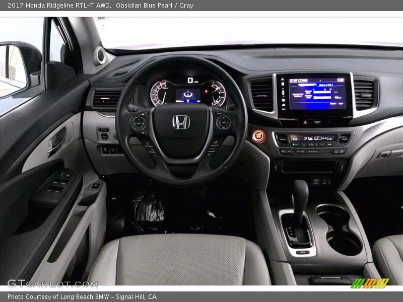 Obsidian Blue Pearl / Gray 2017 Honda Ridgeline RTL-T AWD