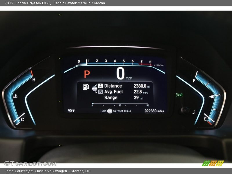 Pacific Pewter Metallic / Mocha 2019 Honda Odyssey EX-L