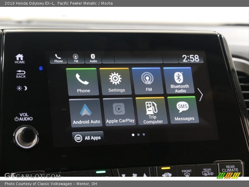 Pacific Pewter Metallic / Mocha 2019 Honda Odyssey EX-L