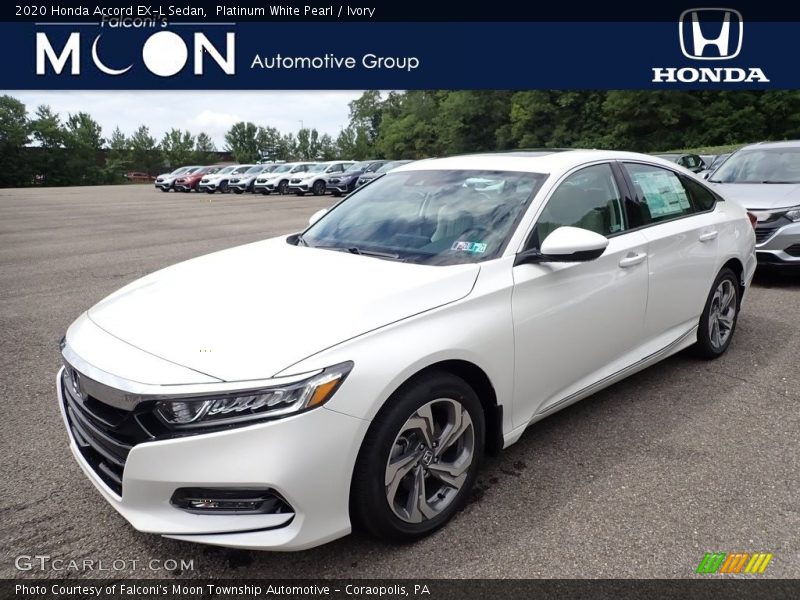 Platinum White Pearl / Ivory 2020 Honda Accord EX-L Sedan