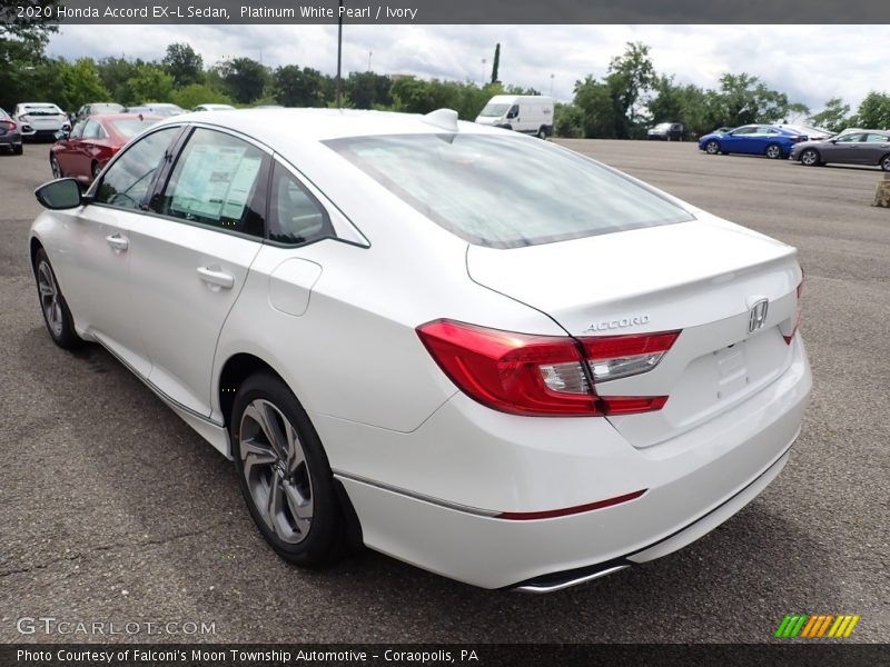 Platinum White Pearl / Ivory 2020 Honda Accord EX-L Sedan