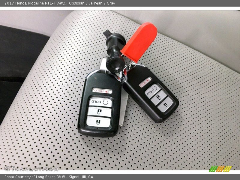 Obsidian Blue Pearl / Gray 2017 Honda Ridgeline RTL-T AWD
