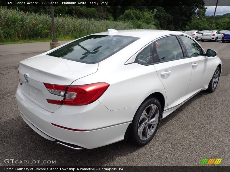 Platinum White Pearl / Ivory 2020 Honda Accord EX-L Sedan