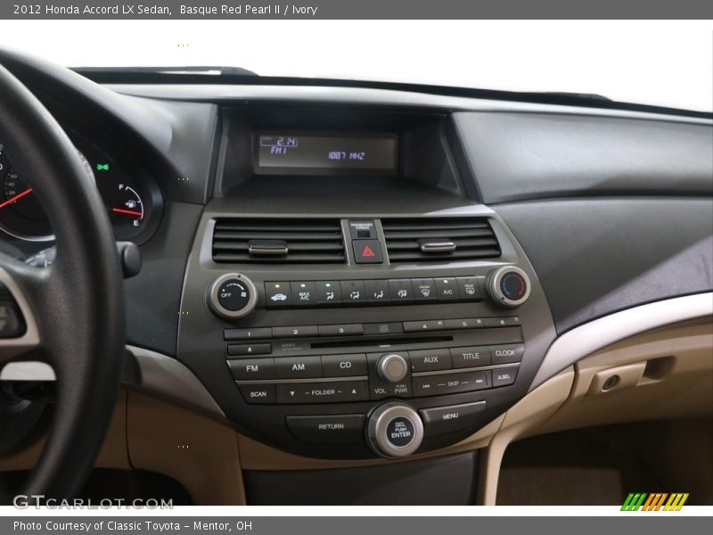 Basque Red Pearl II / Ivory 2012 Honda Accord LX Sedan