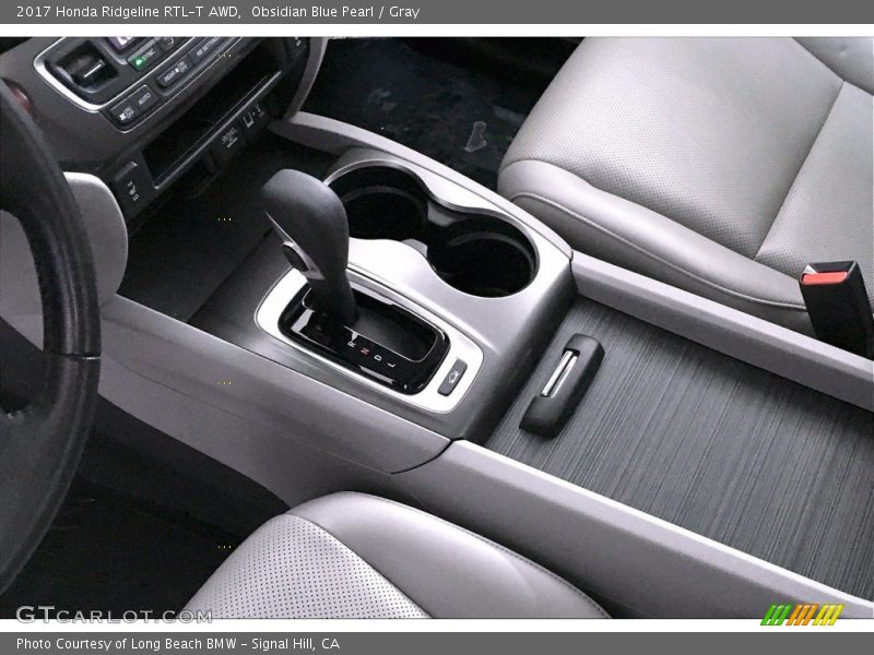 Obsidian Blue Pearl / Gray 2017 Honda Ridgeline RTL-T AWD
