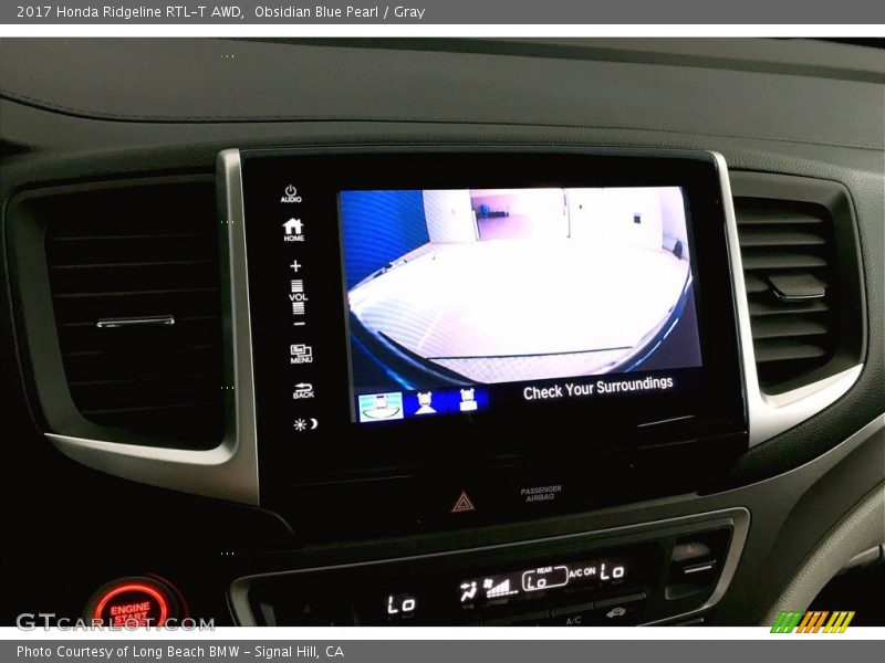 Obsidian Blue Pearl / Gray 2017 Honda Ridgeline RTL-T AWD
