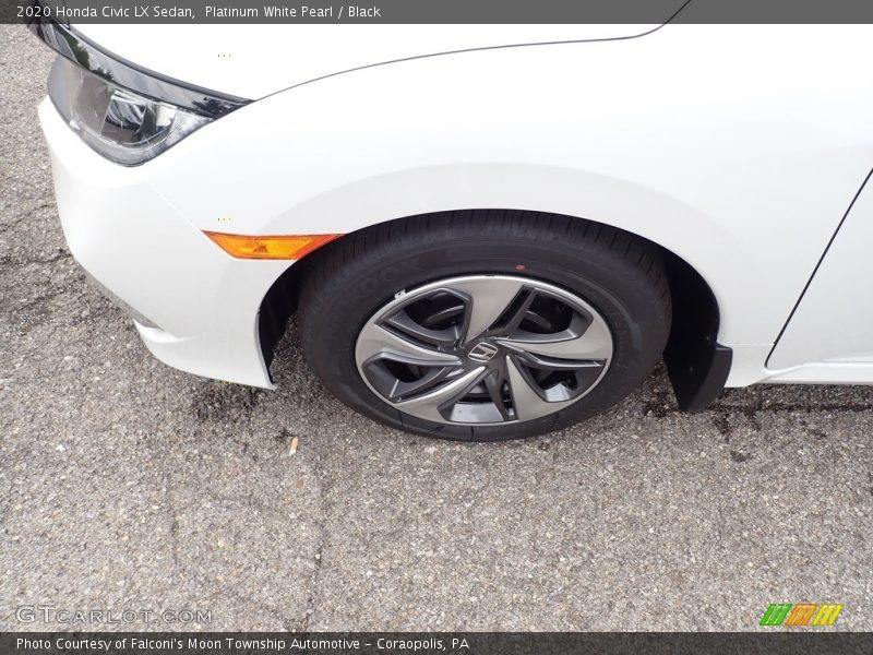 Platinum White Pearl / Black 2020 Honda Civic LX Sedan
