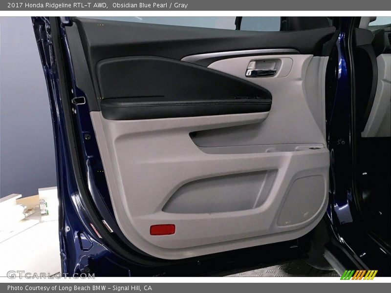 Obsidian Blue Pearl / Gray 2017 Honda Ridgeline RTL-T AWD