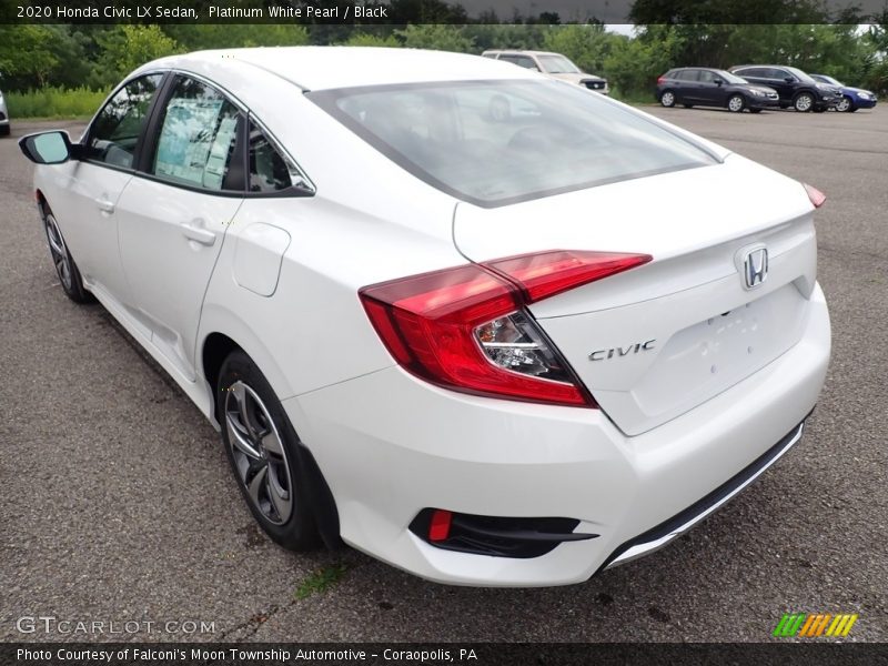 Platinum White Pearl / Black 2020 Honda Civic LX Sedan