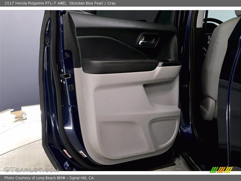 Obsidian Blue Pearl / Gray 2017 Honda Ridgeline RTL-T AWD