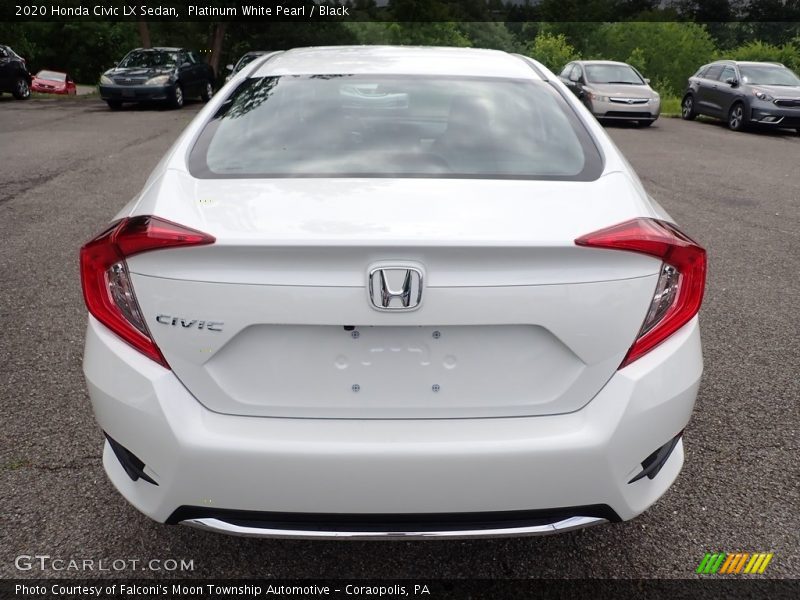 Platinum White Pearl / Black 2020 Honda Civic LX Sedan