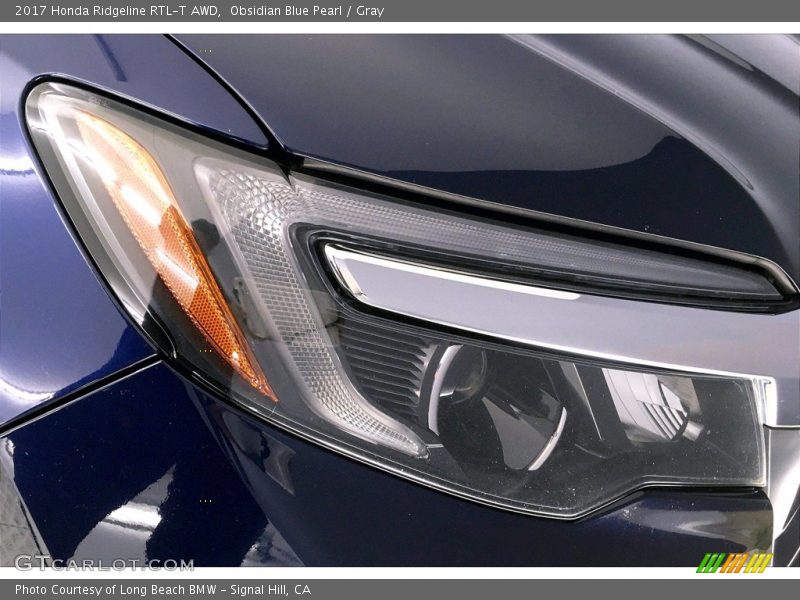 Obsidian Blue Pearl / Gray 2017 Honda Ridgeline RTL-T AWD