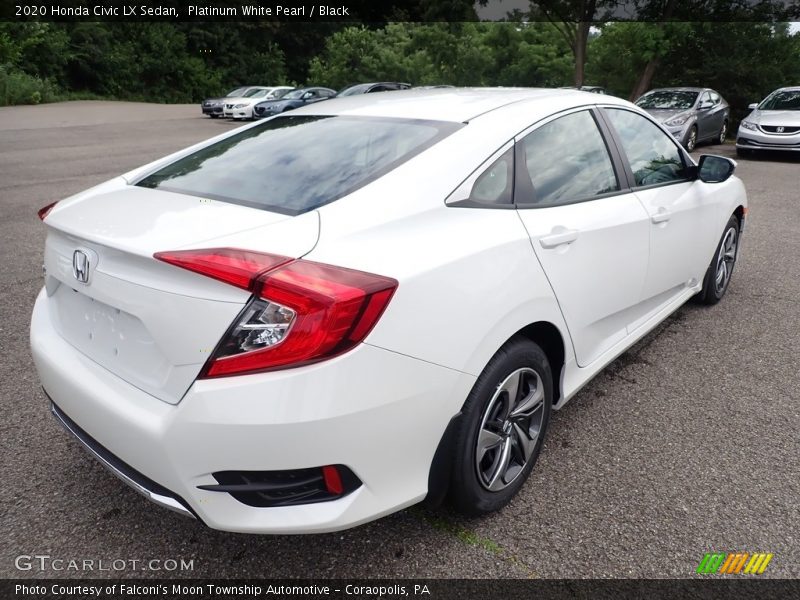 Platinum White Pearl / Black 2020 Honda Civic LX Sedan