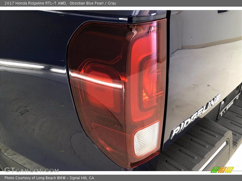 Obsidian Blue Pearl / Gray 2017 Honda Ridgeline RTL-T AWD