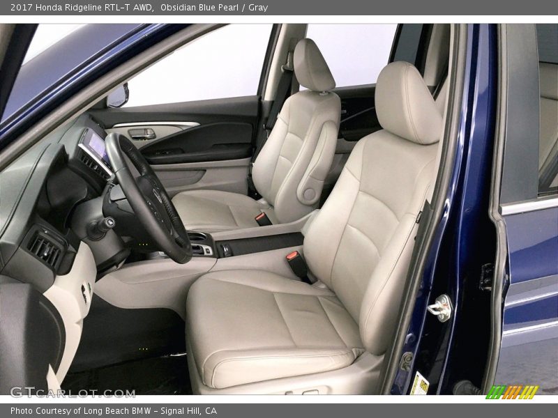 Obsidian Blue Pearl / Gray 2017 Honda Ridgeline RTL-T AWD