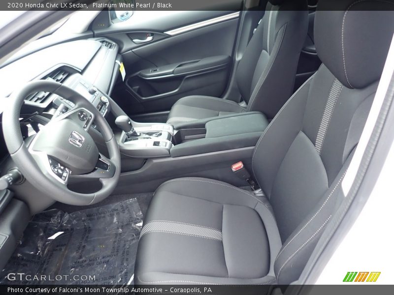 Platinum White Pearl / Black 2020 Honda Civic LX Sedan