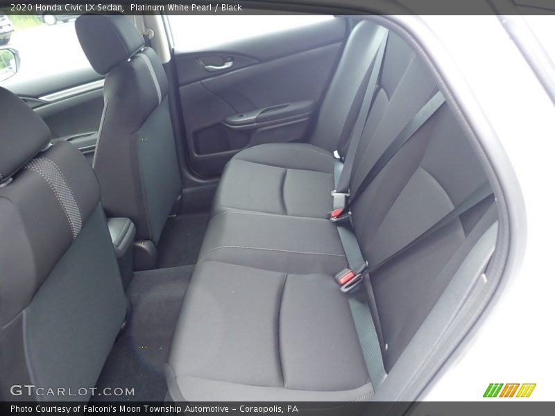Platinum White Pearl / Black 2020 Honda Civic LX Sedan